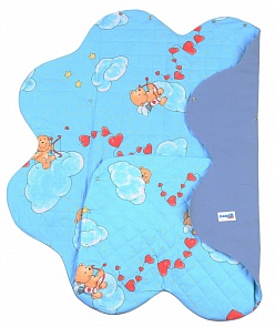 Конверт для новорожденного Ramili Light Denim Style Blue с прорезями для ремней, голубой (Ramili, KRLDS01S)